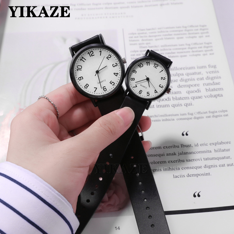 Silicone Band Women - YIKAZE Women's Wristwatch Simple Black White