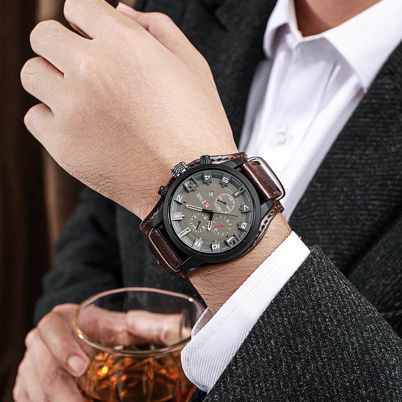 Retro Men's Watches Classic Lu - đánh giá và giá Leather Watch Band Men