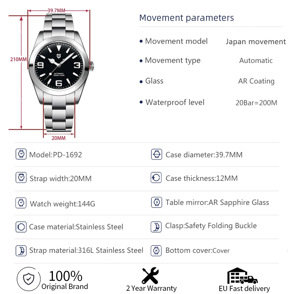 2025 New PAGANI DESIGN 40MM Me - đánh giá và giá Seiko Watch Presage