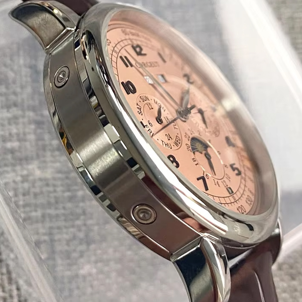 Men ST1655 Movement Moon Phase - đánh giá và giá Leather Watch Band Men