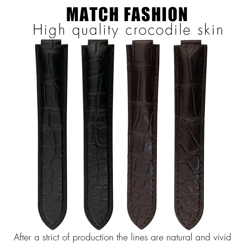 Crocodile Leather Watch Strap  - đánh giá và giá Cartier Watch Ballon Bleu