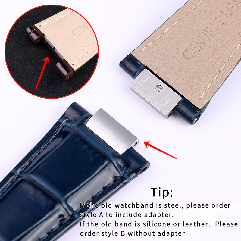 25X13mm notch Genuine Leather  - đánh giá và giá Patek Philippe Watch Nautilus