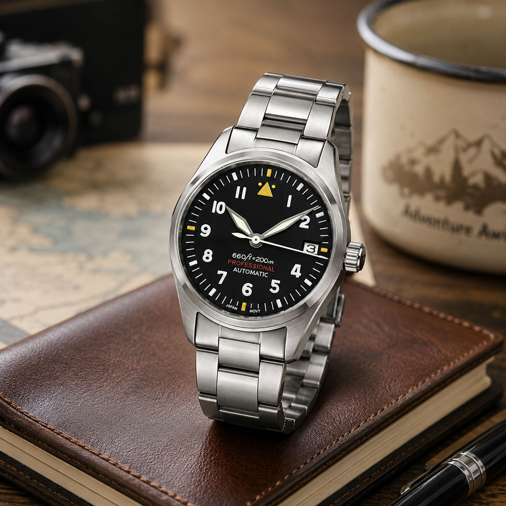 Custom LOGO 36mm 39mm Pilot Wa - đánh giá và giá Stainless Bracelet Diver
