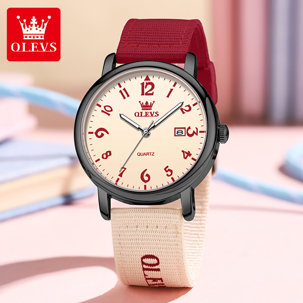 OLEVS Brand New Fashion Quartz - đánh giá và giá Canvas Strap Watch