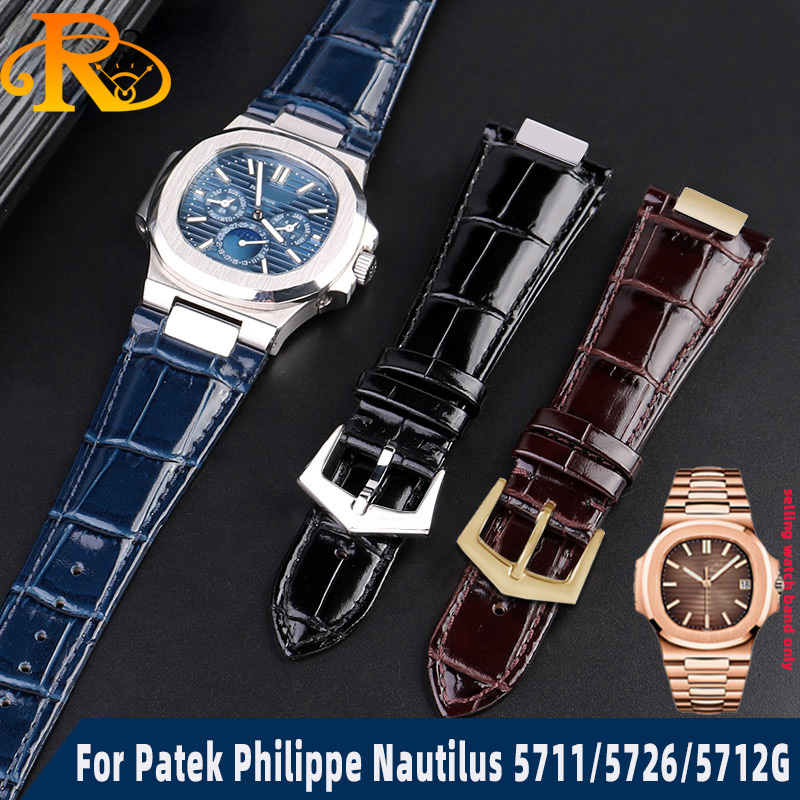 25X13mm notch Genuine Leather  - đánh giá và giá Patek Philippe Watch Nautilus